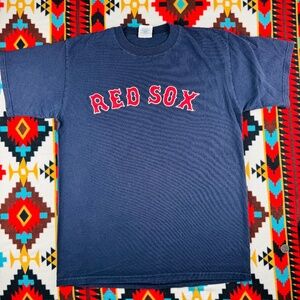 Vintage Boston Red Sox David Ortiz #34 Majestic T-Shirt Large Navy MLB